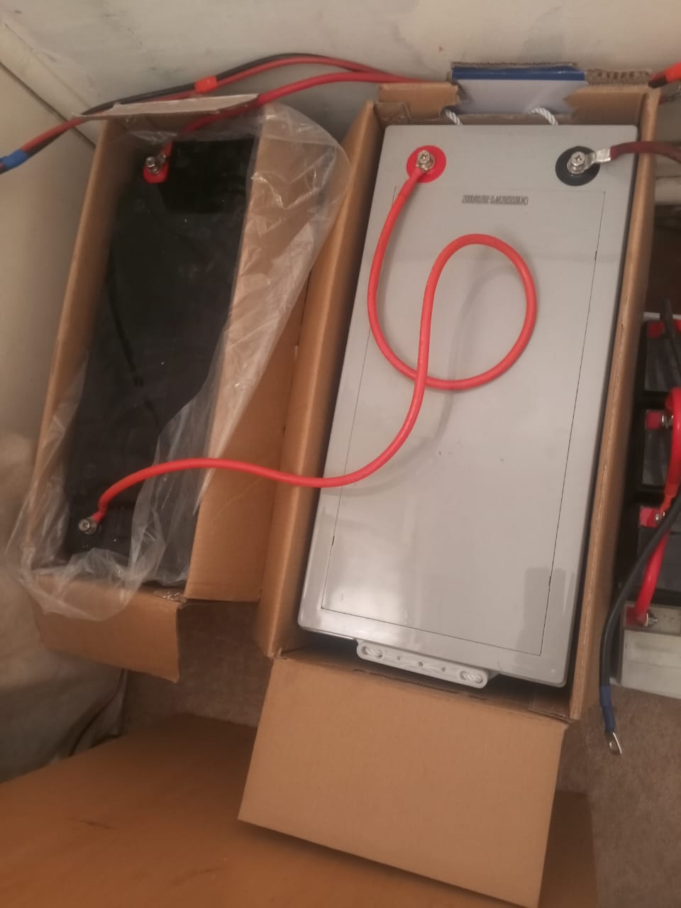 Installed shower setup