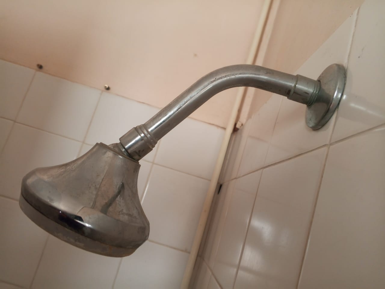 Chrome shower head fitting
